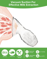 Haakaa Silicone Breastfeeding Manual Breast Pump Milk Pump 100% Food Grade Silicone BPA PVC and Phthalate Free | 4 oz Capacity