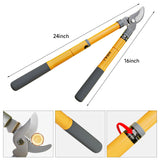 AIRAJ 16-24'' Extendable Loppers for Tree Trimming | Branch Cutter with 1.5“ Cutting Capacity | Loppers for Gardening | Garden Shears