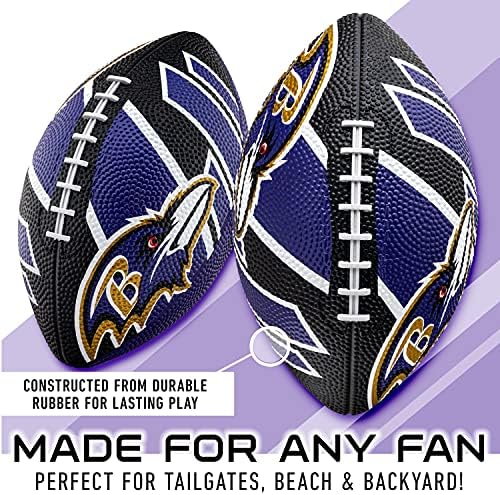 Franklin Sports NFL Team Footballs - Rubber Youth Mini Footballs for All NFL Teams - Kids Junior 8.5" Football - Official NFL Licensed Footballs