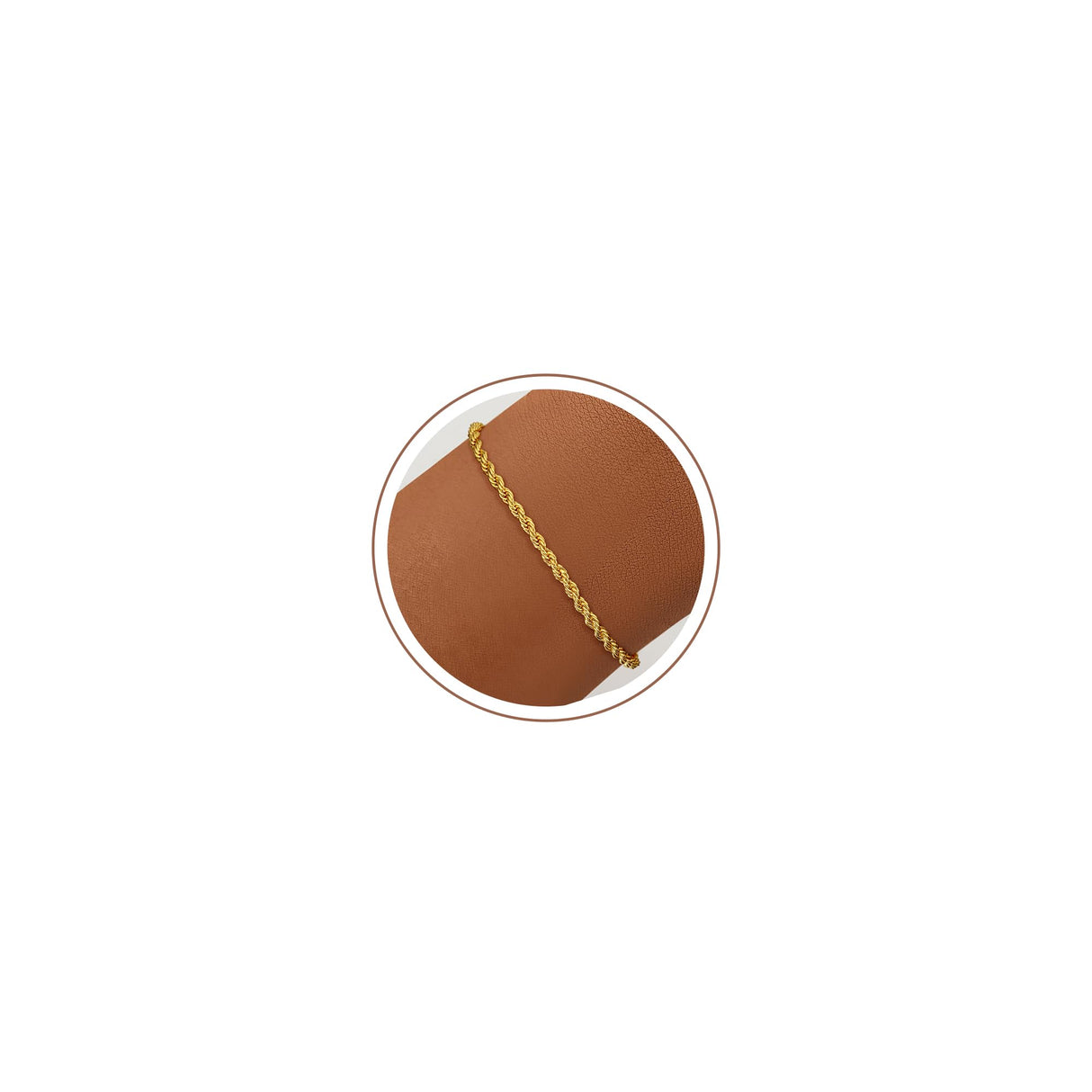 Goldegg Gold Bracelets for Women, 925 Sterling Silver 3MM Rope Bracelets