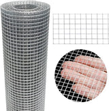 Hardware Cloth 16'' x 10' 1/4 in Galvanized Wire Mesh Roll (23 GA) Chicken Wire Fence Roll for Chicken Pen/coop Fences, Screen mesh, Rabbit/Snake Fences, Poultry enclosures, Handicraft Making, etc.