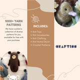 CRAFTISS Knitting Bag Yarn Storage - Christmas Gift - Best Durable Canvas Yarn Bag for Crochet Accessories - Yarn Organizer Crochet Bag with Knitting Accessories Case