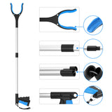 REWKCY 34" Grabber Reacher Tool, 2-Pack Foldable Reacher Grabber Pickup Tool with 360° Rotating Jaw & Magnets, Grabber Tool Heavy Duty