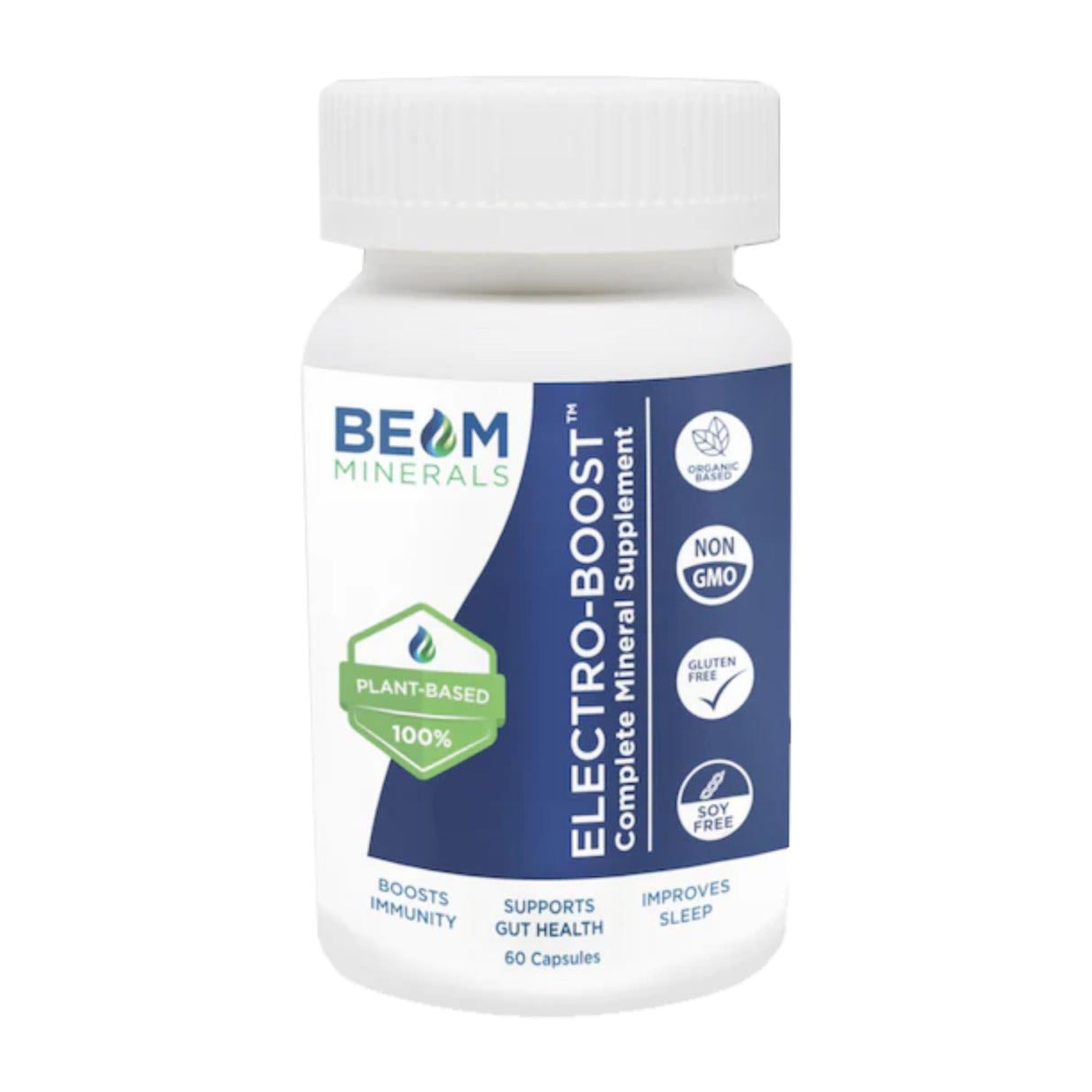 Beam Minerals Complete Multi-Mineral Capsules | Electro-Boost Plant-Based Electrolytes and Micronutrients for Men and Women | Help to Boost Immunity, Support Gut Health and Improve Sleep | 60 Capsules