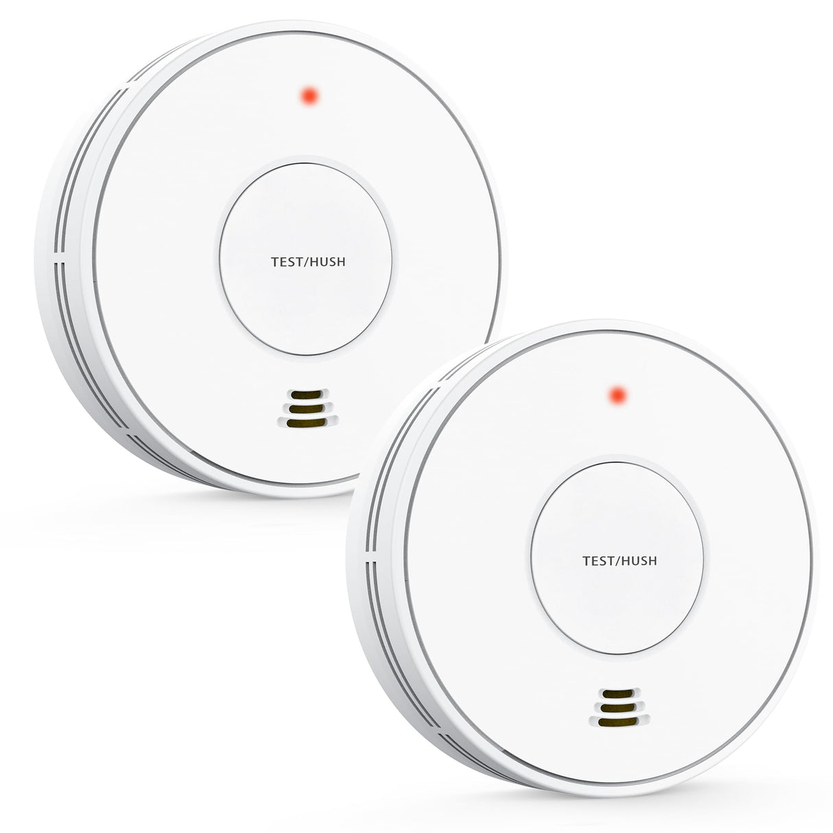 KARUOTOP Smoke and Carbon Monoxide Detector Alarm 2 Pack, 10-Year Battery Fire Alarm CO Detector with Large Test/Silence Button, Easy Adhesive or Screw Mount