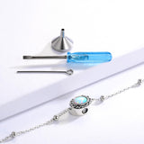 MANBU Sterling Silver Cremation Bracelet for Ashes