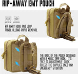 Ifak Trauma Kit, 74 Piece Upgrade Tactical First Aid Supplies, Molle Ifak Pouch Rip Away Refill Supplies for Survival Camping Hiking Travel