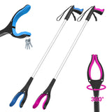 2-Pack Non-Folding Heavy Duty Grabber Pro | 32" Extra-Long Lightweight (0.65lbs) Magnetic Reacher Tool with 360° Claw, Anti-Slip Grip for Garage/Seniors/Contractors‌