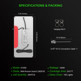 AGLEX K1000 LED Grow Light, Grow Light with Daisy Chain & Dimmable, Full Spectrum Plant Grow Lights for Hydroponic Indoor Plants Seeding