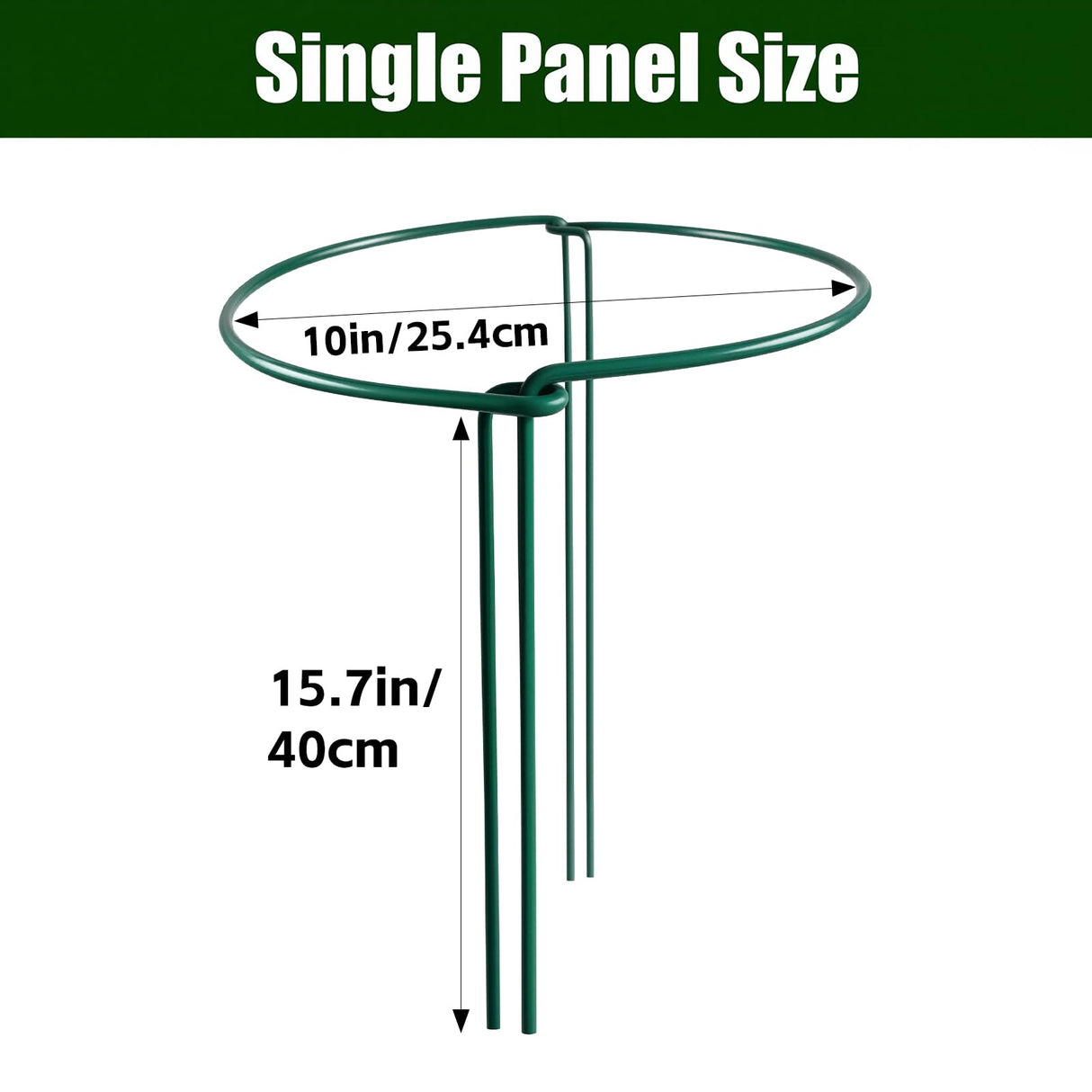 Thealyn 10 Pack Plant Support Stakes, 10" x 16" Peony Cages and Supports