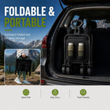 Foldable Wagon Cart, Collapsible Heavy Duty Utility Wagon with All Terrain Wheels, Folding Beach Wagon for Sand, Garden, Grocery, Sports, Camping and Outdoor Use