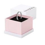 Pandora Band of Hearts Ring - Stackable Ring for Women - Gift for Her Sterling Silver - Size 9 - With Gift Box