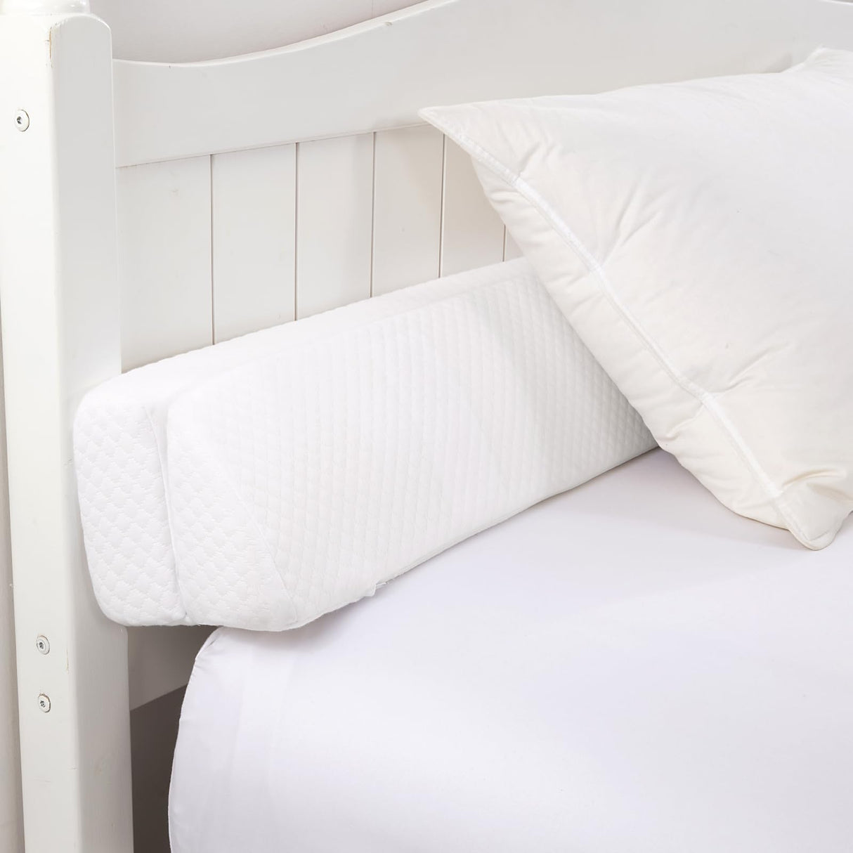 MABOZOO Pillow Wedge for Headboard Gap,White Bed Wedge Gap Filler King Size,Foldable Bed Wedge Pillow for Headboard,Foam Mattress Gap Filler,76"x6"x6"
