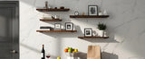 12 Pack - 12 inch Black Hidden L Shelf Bracket (1/5 Inch Thicked) Iron Floating Shelf Brackets Rustic Industrial Metal Brackets for Shelf Support