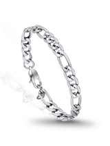 PROSTEEL Stainless Steel Figaro Link Chain Bracelet 6mm 7.5 Inch Men Jewelry