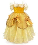 CQDY Belle Princess Dress Costume Sleeveless Party Christmas Halloween, Yellow, 4-5T