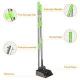 TOOGE Pooper Scooper, Dog Pooper Scooper Long Handle Stainless Metal Tray and Rake for Medium Small Dogs Heavy Duty Pet Supplies to Use for Grass, Dirt or Gravel