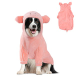 NACOCO Halloween Pig Dog Costume - Pet Christmas New Year Hoodie Warm Party Coat Outfit for Small and Medium Cat Dog Clothes(Pink Pig,XL)