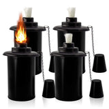Torch Replacement Canisters, Bamboo Lantern Refillable Torches, Decorative Torch Canister Replacement for Yard, Patio, Deck, Garden, Party, Landscape (12oz 4Pack)