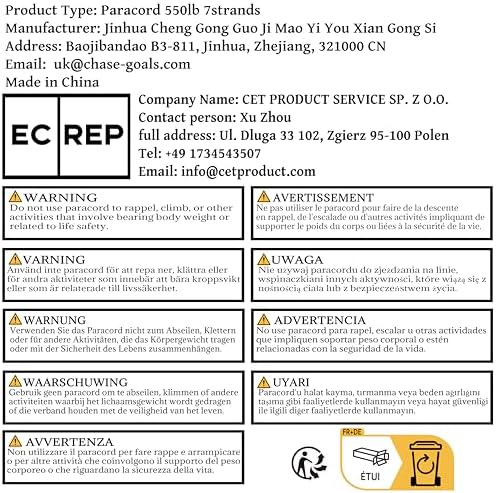 HERCULES Type III Paracord 550 Paracord Rope Parachute Cord, 250' Black Paracord for Survival Paracord, Survival Cord