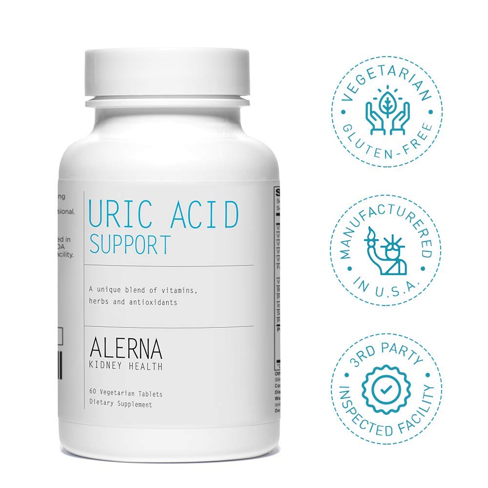 Uric Acid Support - Tart Cherry, Celery Extract, Turmeric, Quercetin - Support Normal Kidney Function - 60 Vegetarian Tablets