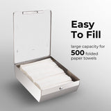Commercial PaperTowel Holder Dispenser Wall Mount,304 Stainless Steel Bathroom Paper Towel Holder,Toilet Paper Napkin Holder,C Fold Multifold Trifold Paper Towel Dispenser,Hand Towel Dispenser