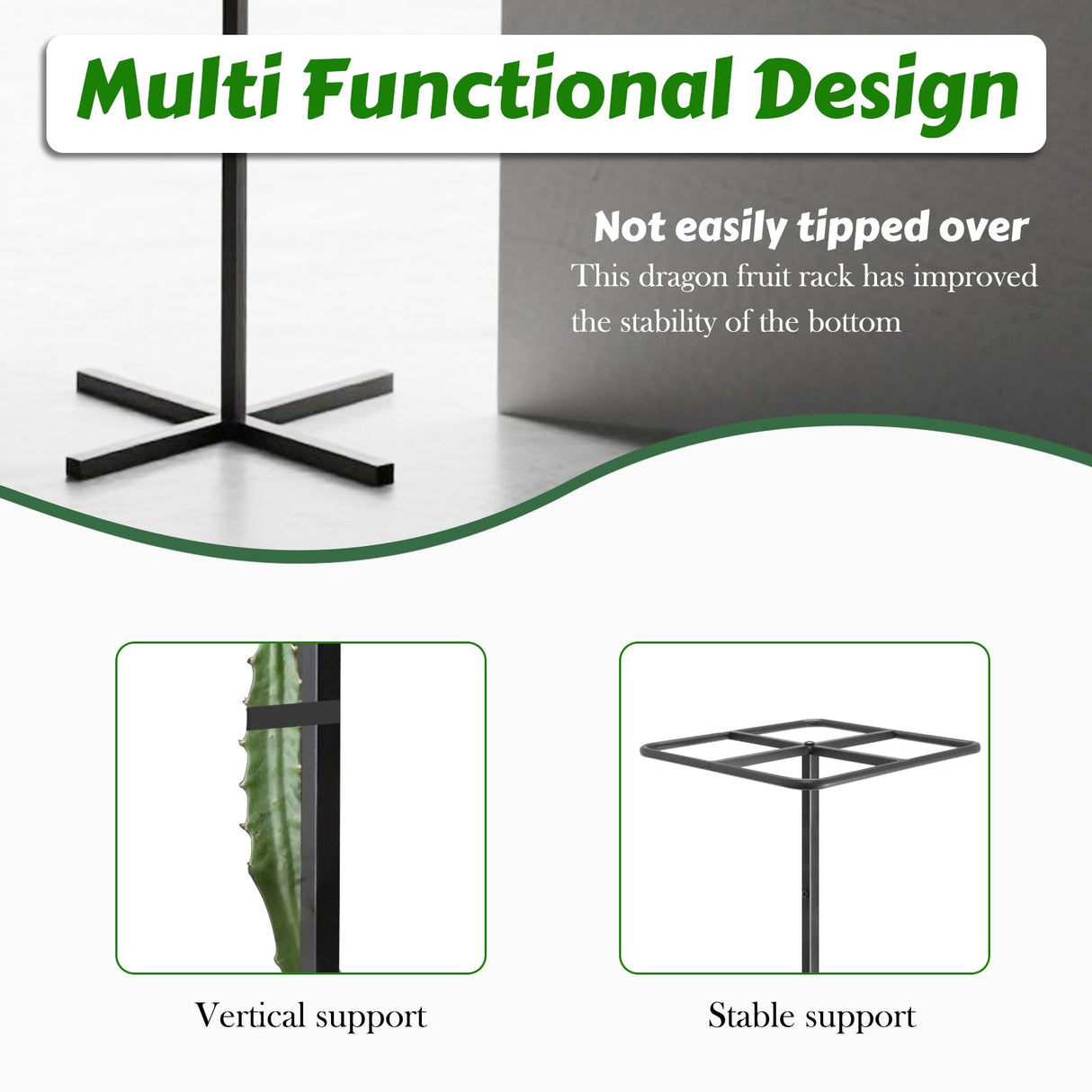 Gavinjitao Metal Dragon Fruit Trellis 61",Adjustable Dragon Fruit Plant