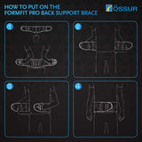 Össur Formfit Pro Back Support - Advanced Lumbar Brace for Pain Relief, Posture Correction, and Spinal Health - Premium Comfort and Support (Small)