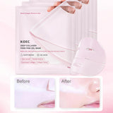 Deep Collagen PDRN Pink Gel Mask,Moisturizing Overnight Collagen Face Mask,Overnight Facial Sheet Mask For Glass Glow Skin - Deeply Nourishing,Lifting & Firming,Restoring Skin Elasticity-36gx4pcs