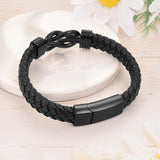 abooxiu Stainless Steel Cremation Bracelet for Ashes, Black, Memorial Jewelry Keepsake Bangle for Men & Women