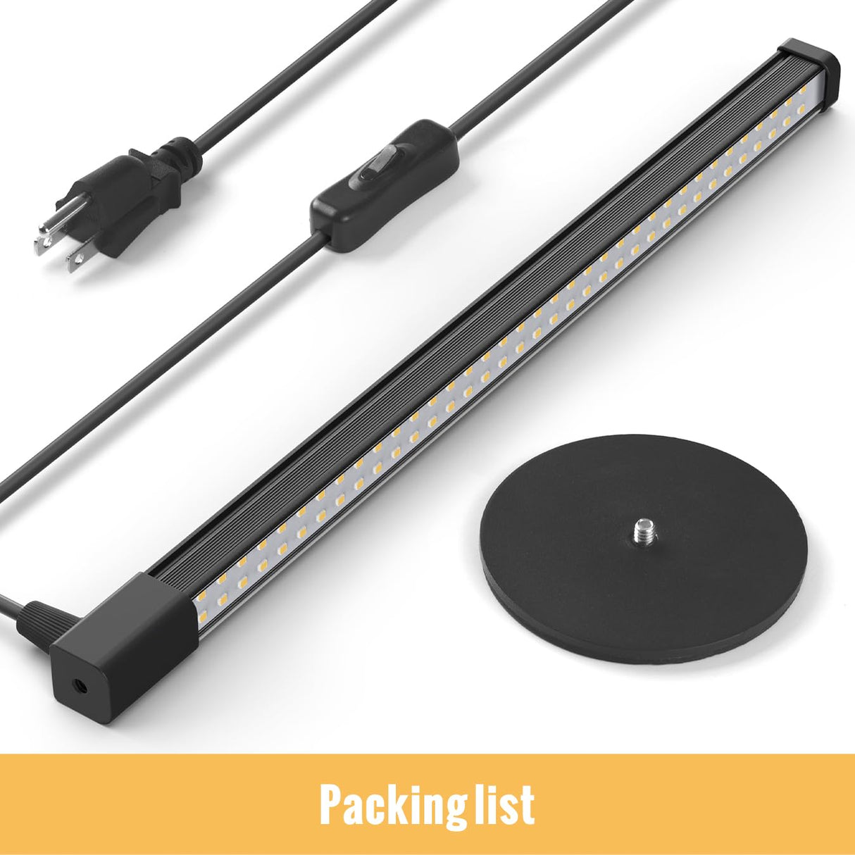 SpeePlant Vertical Grow Light, 72 LEDs Full Spectrum Light Bar, 5000K Wide Illumination Area Desk Light,1.4FT Stand Plant Lamp for Tall Houseplants, Tropical Plants, Foliage with On/Off Switch