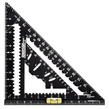 Johnson Level & Tool 1904-0700V 7-1/4" Johnny Square® MACH-1™ Smart Mark™ Rafter Square with Level Vial, Black