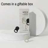 KLIPSTA SPEX Glasses Clips (Black+Stone 2-pack) - Perfect Holiday Gift & Christmas Stocking Stuffer - Magnetic Glasses Holder for Clothes, Eyewear Strap Alternative, ID Badge Holder