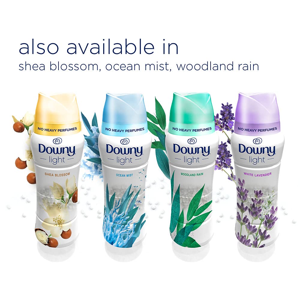 Downy Light Laundry Scent Booster Beads for Washer, White Lavender, 24 oz, with No Heavy Perfumes