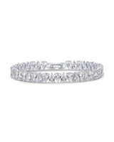 PAVOI CZ Wedding Bridal Tennis Bracelet for Women, White Gold, 6.5"
