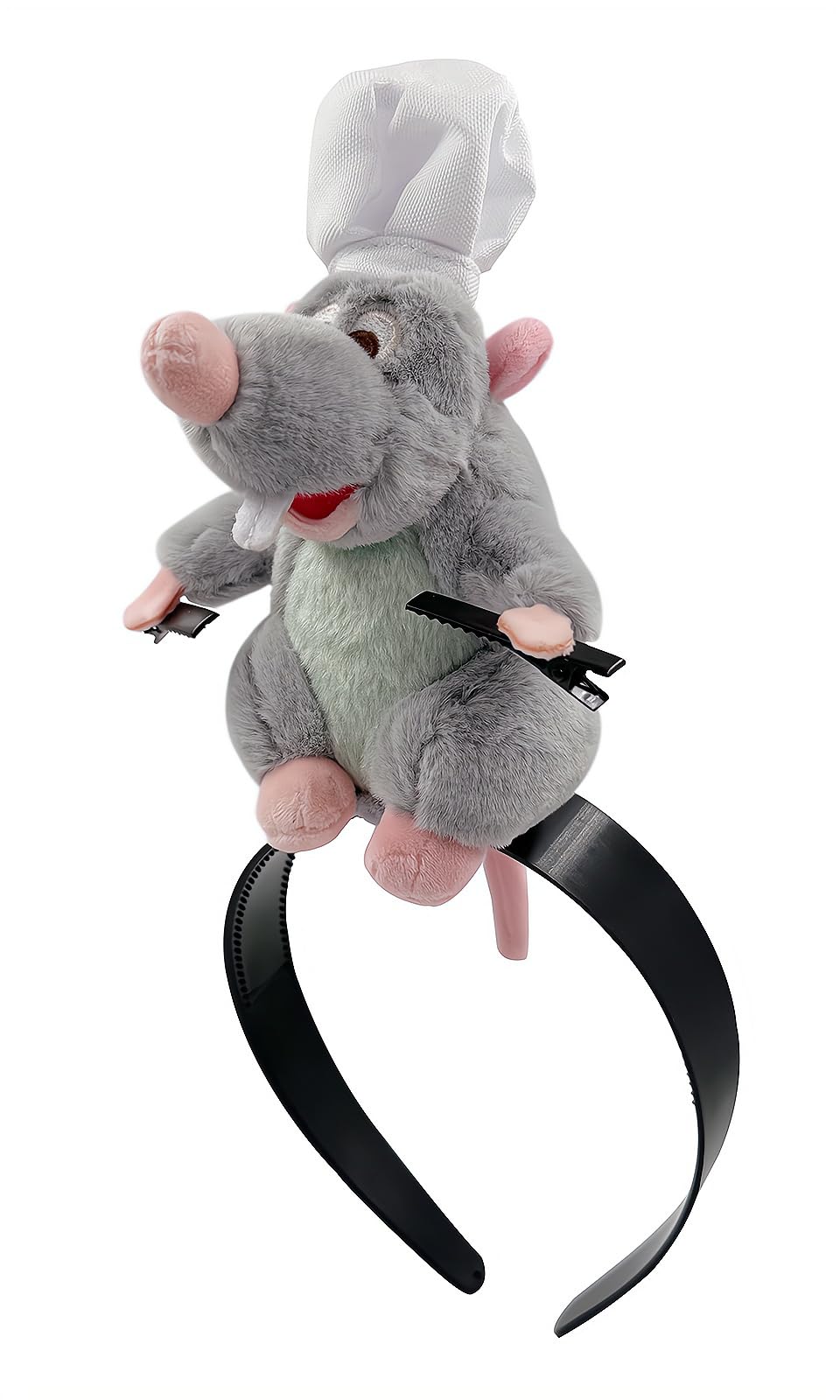 JEGERMIG Women's Christmas Funny Mouse Headband Cartoon Animal Ratatouille Plush Hairpin Headwear Accessories