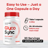 Glyco Sync Capsules - Official Glyco Sync Advanced Supplement Pills, All Natural GlycoSync Balance Support for Health & Wellness, Glyco Synk Premium Formula Review, 30 Capsules for 1 Month
