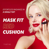 TIRTIR Mask Fit Red Cushion Foundation | Full coverage, Weightless, Skin fit, Satin Glow Finish, Korean Makeup, beauty, Tattoo cover up, Buildable (#21C Cool Ivory, 0.63 Fl Oz)