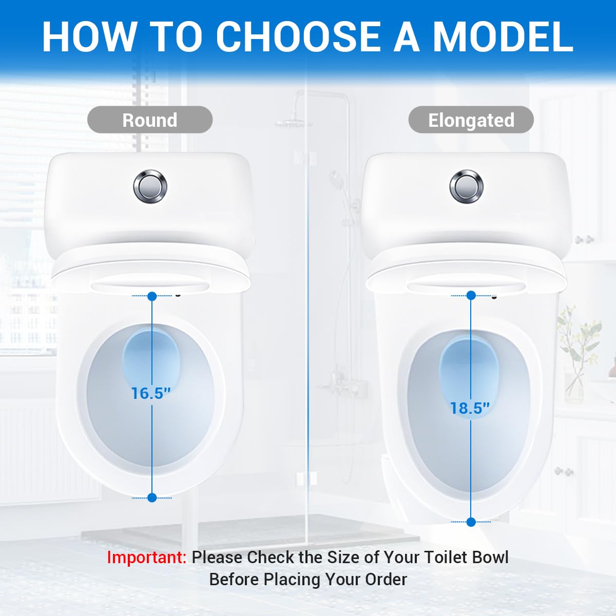 Round Toilet Seat 16.5" - Soft Close, Durable PP Toilet Seat, Easy Installation & Removal, Fits Most Toilet Bowls