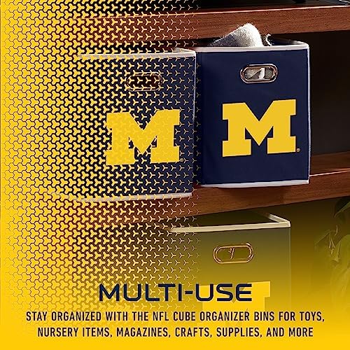 Franklin Sports NCAA College Team Fabric Storage Cubes Made to Fit Storage Bin Organizers