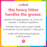 Method Heavy Duty Degreaser, Lemongrass Scent, Oven Cleaner & Stove Top Cleaner, 28 Oz Spray Bottles (Pack of 8)