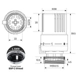 VANCOCO 2pcs M30×1.5 mm Radiator Thermostat Valve Heads, Thermostatic Radiator Valve Heads for Home Office Heating Systems, TRV