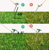 Cheardia 20 Pack Tent Stakes Heavy Duty, 10.25 Inch Yard Stakes Non-Rust Metal Tent Pegs Ground Stakes Tent Spikes for Camping Patio, Garden, Canopies, Grassland, Outdoor,Green