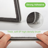 YOCCEK Self-Adhesive Weather Stripping Seal for Doors & Windows – Soundproof Insulation Gap Filler for Sliding, Exterior, Front, and Jamb Frames – 0.6" x 0.35" x 33 ft, Gray