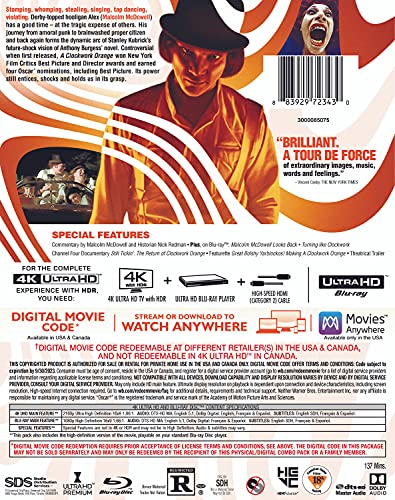 Clockwork Orange, A (4K Ultra HD + Blu-ray) [4K UHD]