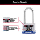 Master Lock 3TLF Laminated Steel Padlock with Key, 2 Pack Keyed-Alike