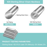925 Sterling Silver Rope Chain 2.5mm Silver Chain Necklace for Men Women24