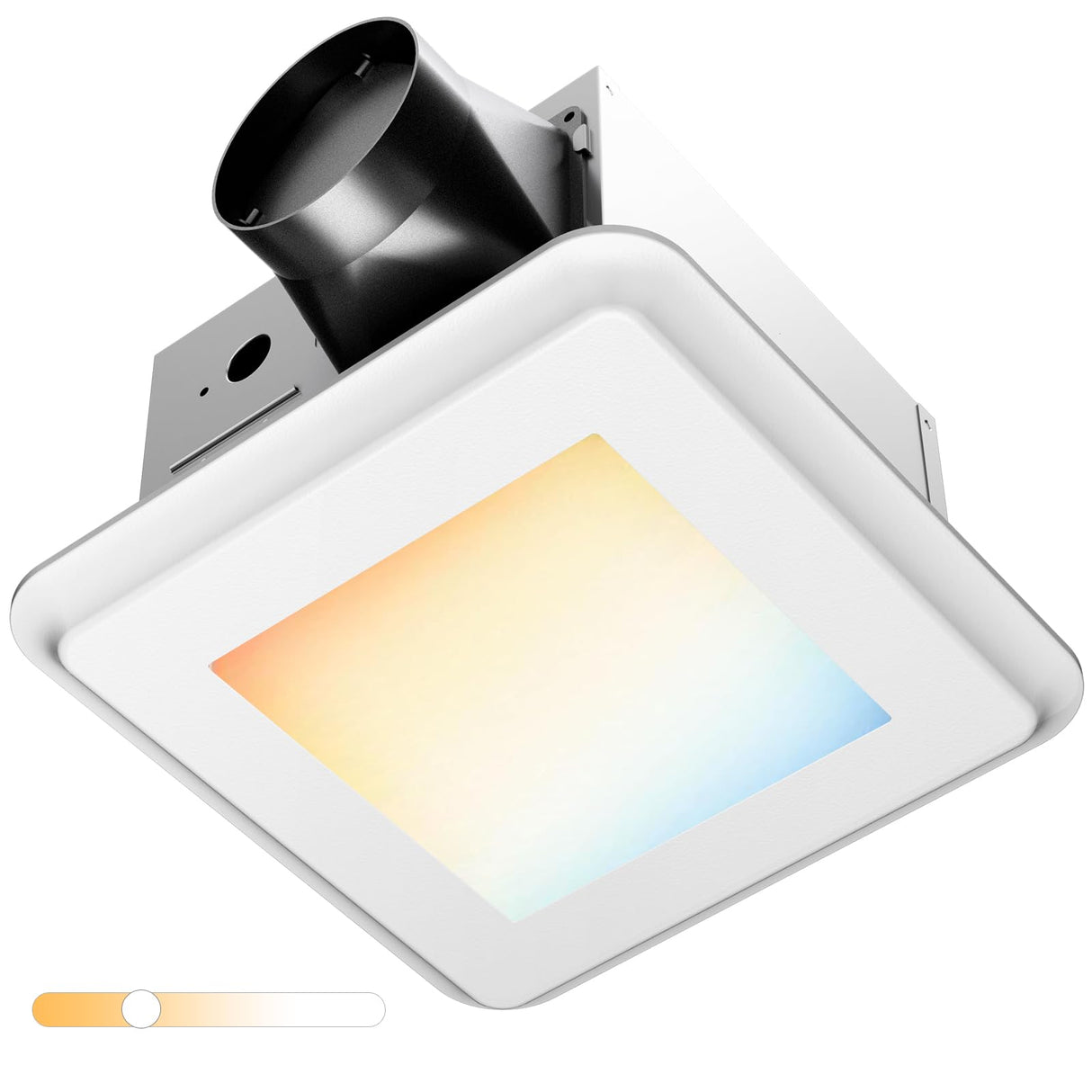 Amico Bathroom Exhaust Fan with Light, 80 CFM, 0.9 Sones, 1000LM, 5CCT, Easy Install, Ceiling Mount Shower Bathroom Fan, Adjustable Household Ventilation Fan, ETL & FCC Certified