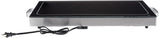 Megachef Electric Warming Tray with Adjustable Temperature Control, 24 in, Silver, Black
