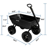 BILT HARD 7 Cu Ft Poly Garden Dump Cart 1200 lbs with No Flat Tires, Quick Release, 2-in-1 Convertible Handle, Dump Wagon Heavy Duty for Yard, Outdoor